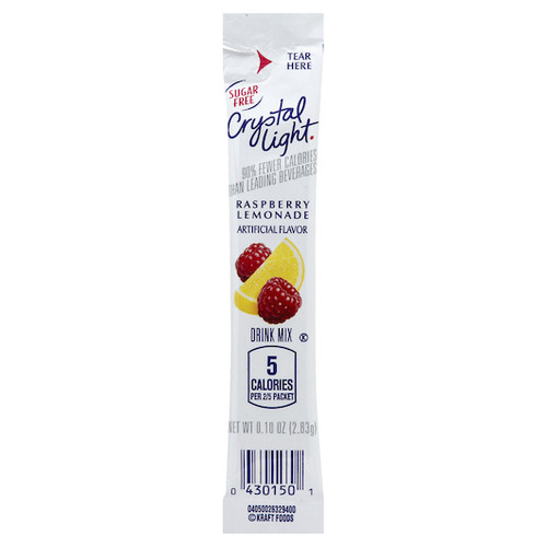 Crystal Light On The Go Raspberry Lemonade Beverage Mix, 0.1 Ounce, 120 Per Case